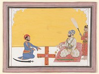 Maharaja Sovan Singh playing pachisi by Ambav