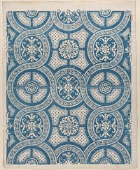 Sheet with a running circles pattern with rosettes