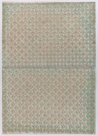 Sheet with overall floral and dot pattern by Anonymous