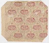 Sheet with overall pattern of vines and geometric designs