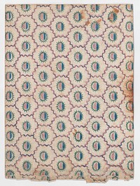 Sheet with abstract pattern with curved lines and dots