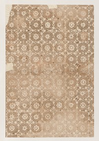 Sheet with overall floral and geometric pattern by Anonymous