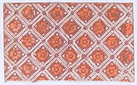 Sheet with overall pattern of rosettes