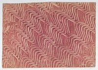 Red paste book cover with wavy line design
