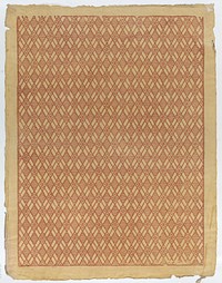 Sheet with overall red geometric pattern