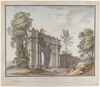 Design for a Triumphal Arch for the Gardens at Chateau d'Enghien, Belgium by Charles de Wailly