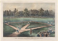 The American National Game of Base Ball: Grand Match for the Championship at the Elysian Fields, Hoboken, N. J. published and printed by Currier & Ives