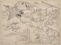 Hokusai's Album of Sketches by Katsushika Hokusai and His Disciples. Original public domain image from the MET museum.