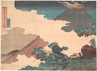 View of Mt. Asama from the Usui Pass (1850) by Utagawa Kuniyoshi. Original public domain image from the MET museum.