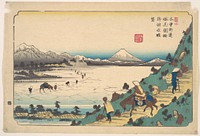 Lake Suwa from Shiojiri Pass (ca. 1835) print in high resolution by Keisai Eisen. Original from The MET Museum. 