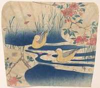Utagawa Hiroshige (1797 &ndash; 1858) Cherry Blossoms and Bird. Original public domain image from the MET museum.