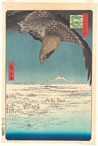 Utagawa Hiroshige (1797 &ndash; 1858) Jumantsubo Plain at Fukagawa. Original public domain image from the MET museum.