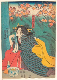 Japanese woodblock print. Original public domain image from the MET museum.