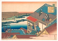 Hokusai's Poem by Ise, from the series One Hundred Poems Explained by the Nurse (Hyakunin isshu uba ga etoki). Original public domain image from the MET museum.