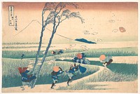 Ejiri in Suruga Province, from the series Thirty-six Views of Mount Fuji (1830&ndash;32) by Katsushika Hokusai (1760&ndash;1849). Original from The MET Museum. 