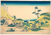 Lower Meguro (Shimo Meguro), from the series Thirty-six Views of Mount Fuji (Fugaku sanjūrokkei). Original public domain image from the MET museum.