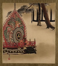 Lacquer Paintings of Various Subjects: Drum for Gagaku Dance by Shibata Zeshin.