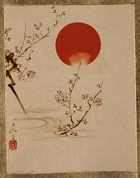 Sun and Plum Branches. Original public domain image from the MET museum.