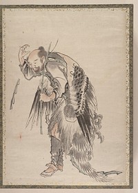 Katsushika Hokusai's Japanese man. Original public domain image from the MET museum.