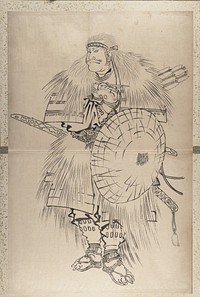 Katsushika Hokusai&rsquo;s samurai, Album of Sketches (1760&ndash;1849) painting. Original public domain image from the MET museum.
