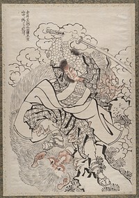 Katsushika Hokusai’s samurai, Album of Sketches (1760–1849) painting. Original public domain image from the MET museum.