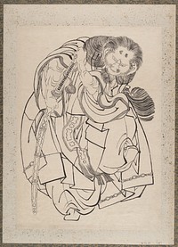 Katsushika Hokusai’s samurai, Album of Sketches (1760–1849) painting. Original public domain image from the MET museum.