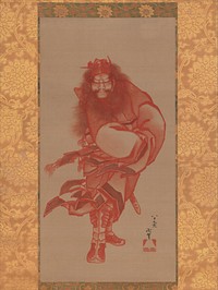 Red Shōki, the Demon Queller (1847) by Katsushika Hokusai (1760&ndash;1849). Original from The Met Museum. 