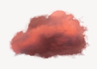 Pink cloud collage element psd