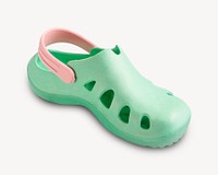 Mint rubber sandal, collage element psd