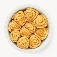 Cinnamon buns, isolated food image 