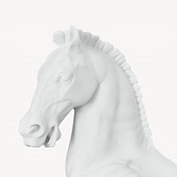 Horse head statue isolated object image
