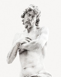 Jesus Christ statue, isolated collage element psd