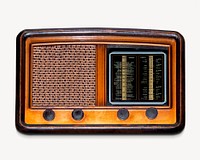 Antique radio, isolated object image psd