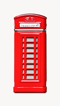 London phone booth, isolated image