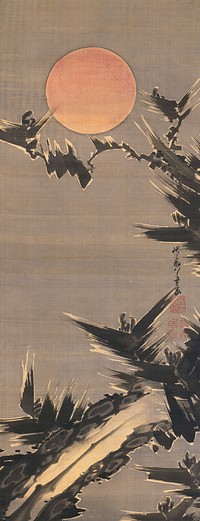New Year's Sun (1800) painting in high resolution by Itō Jakuchū. Original from the Minneapolis Institute of Art. 