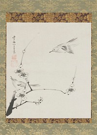 Birds on a Plum Tree (1795) painting in high resolution by Itō Jakuchū. Original from the Minneapolis Institute of Art. 