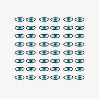 Doodle blue eyes pattern vector