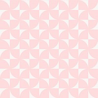 Pink geometric patterned background, quarter circle design vector