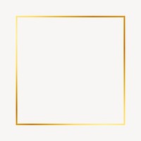 Gold frame collage element vector