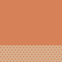 Earth tone orange background, polka dot border