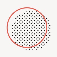 Abstract overlapping circles, polka dot geometric shape  vector