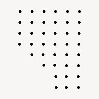 Black dotted pattern, geometric design vector