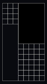 Grid frame phone wallpaper, black minimal background vector