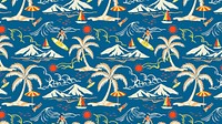 Tropical beach pattern desktop wallpaper