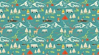 Camping trip pattern desktop wallpaper