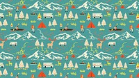 Adventure trip pattern desktop wallpaper vector