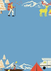 Holiday travel illustration border background