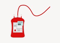 Blood bag, health and wellness vector