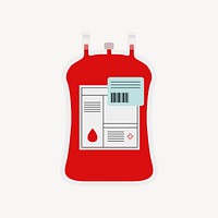 Blood bag, health and wellness vector