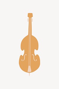 Violin collage element, music instrument  vector